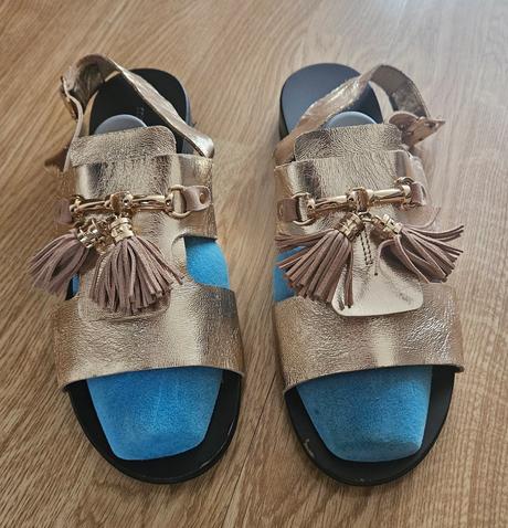 Zlaté sandále maccioni 40, 40