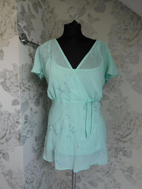 Pekna bluzka so spodnym topom, papaya,44