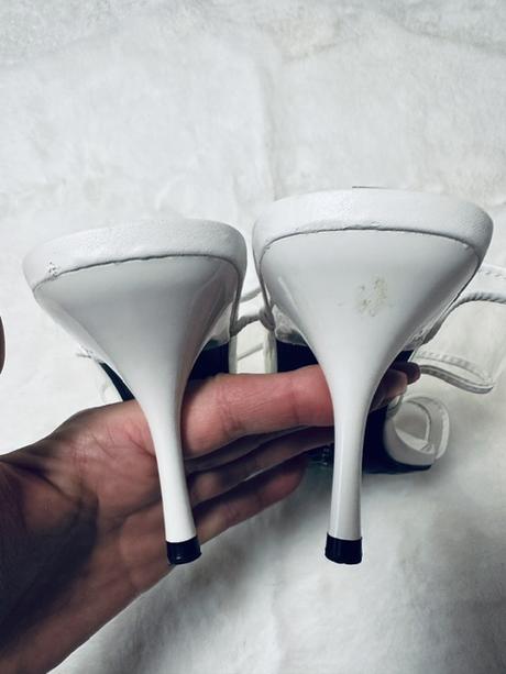 Šľapky s vinylom na podpätku zn. zara, zara,40