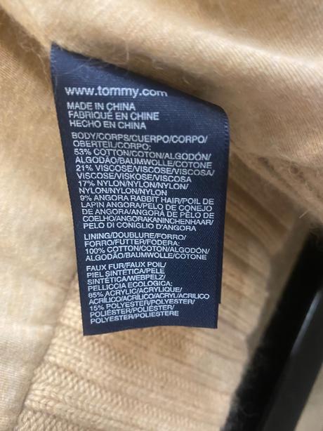 Tommy hilfiger hrubý podšity sveter /bunda, tommy hilfiger,l