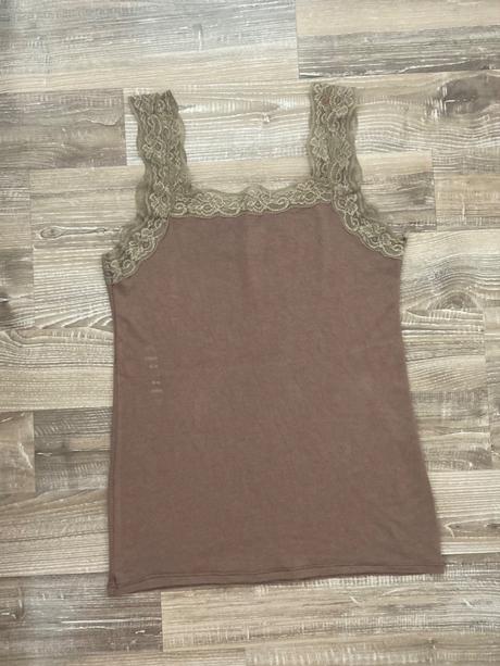 Elasticke letné tričko/tielko ramienka čipkované, m