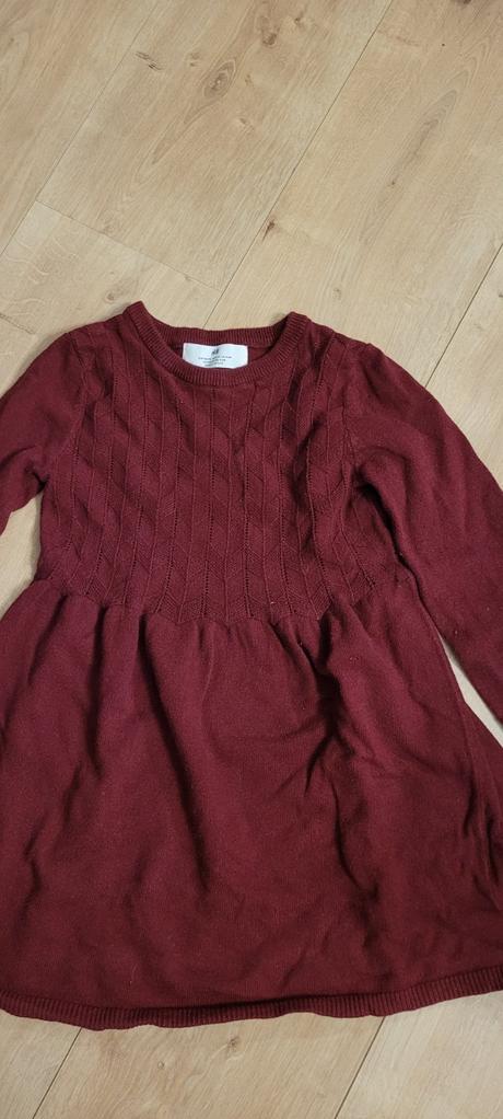 Bordove saty h&m 110/116, h&m,110