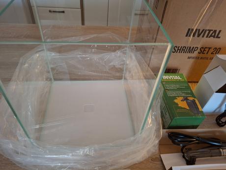 Nový akváriový set invital shrimp led 20 liter, 