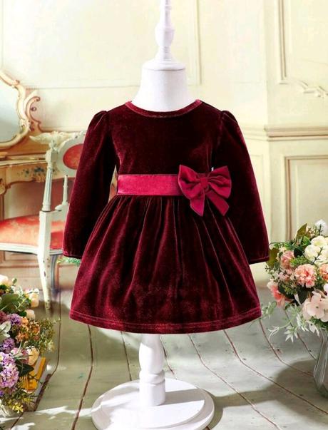 Smaragdove velúrové saty s mašľou vianočne, 68 - 98