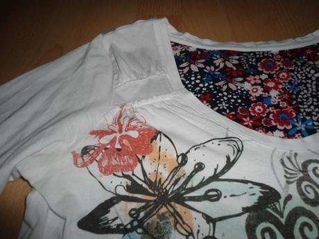 Biele damske tricko kvietky, vero moda,m