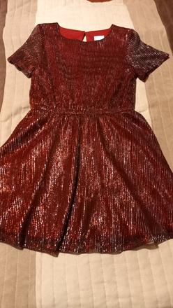 Ligotavé bordové šaty, f&f,140