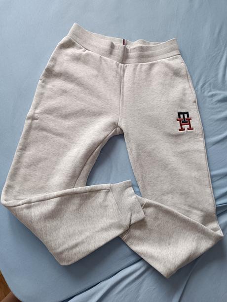 Sivé melanž tepláky tommy hilfiger, tommy hilfiger,xs