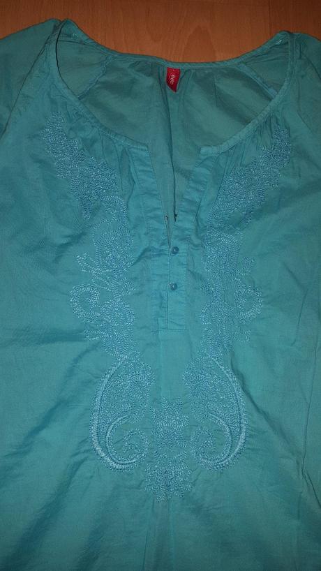 Tyrkysova tunika s vysivkou vel.l, esprit,l