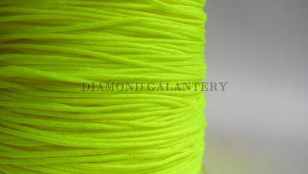 Shamballa šnúrka nylonová 0,8 mm - neonovo žltá, 