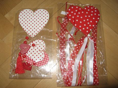 Drevene srdiecka girlanda, cena za 1ks 2 eura,