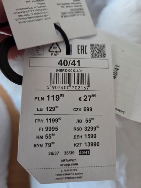 Yeti papuče cropp 40/41, 40