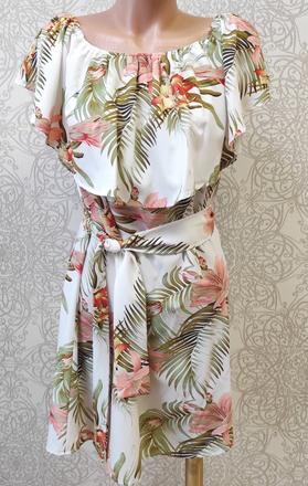 Letné šaty s volánom, s