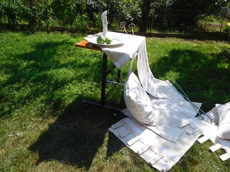 Závesy z tkaného plátna,