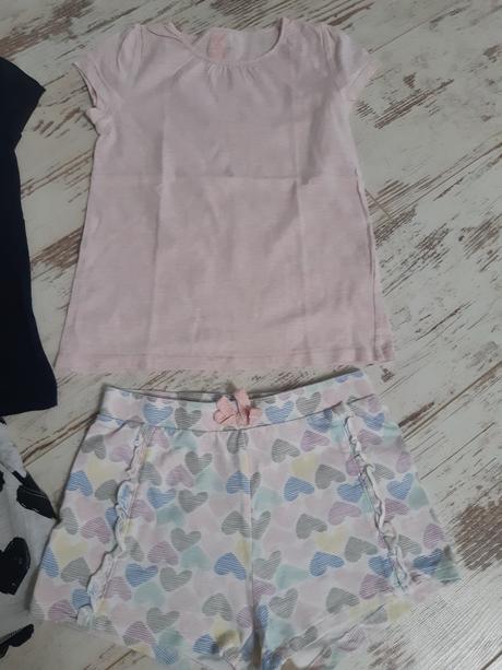 2x tricko + 2x sortky, h&m,122