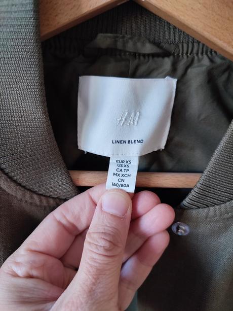 Ľanová bundička xs-s, h&m,xs