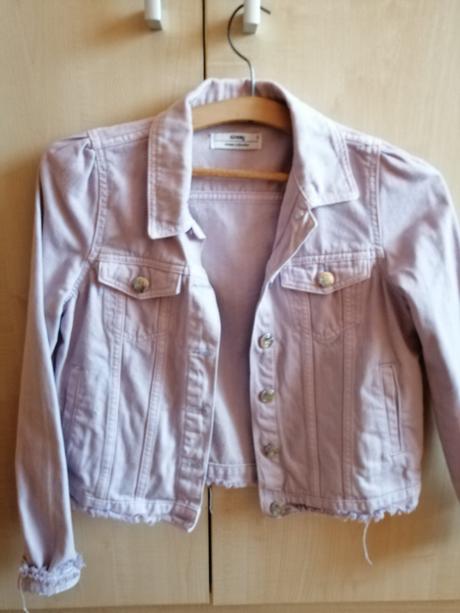 Dámska denimová svetlofialová bundička, sinsay,s