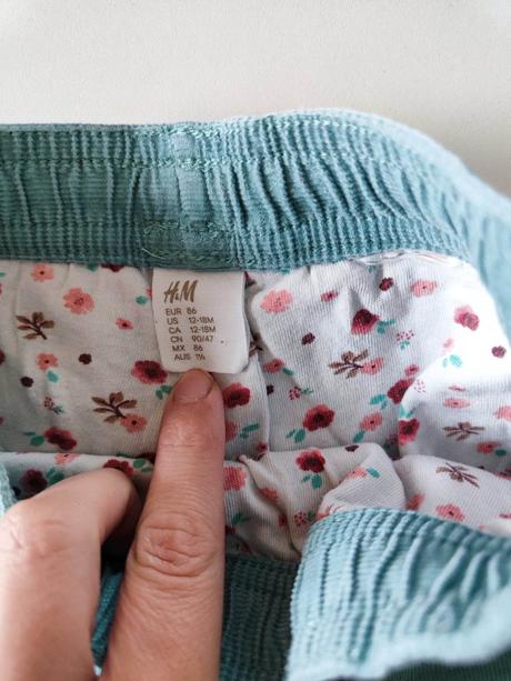 Podšité nohavice, h&m,86