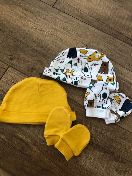 Novorodenecká čiapka s rukavičkami set, pepco,62