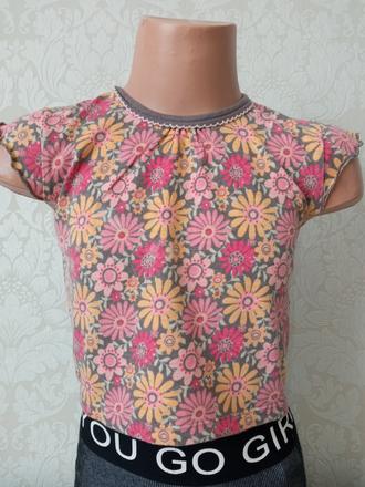 Farebné tričko s kvietkami f&f (12-18 mes.), f&f,86