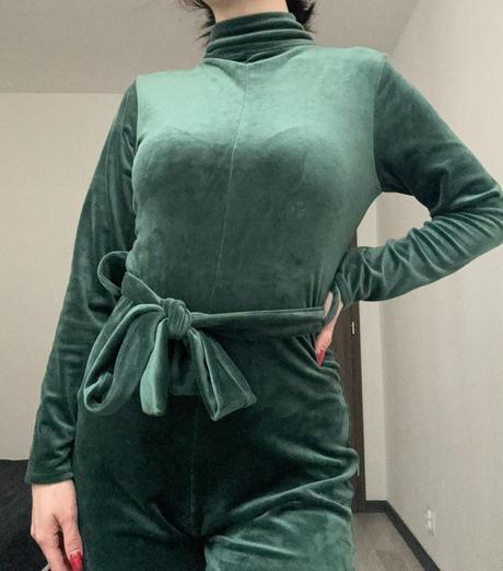 Dámsky dlhý zamatový overal, 