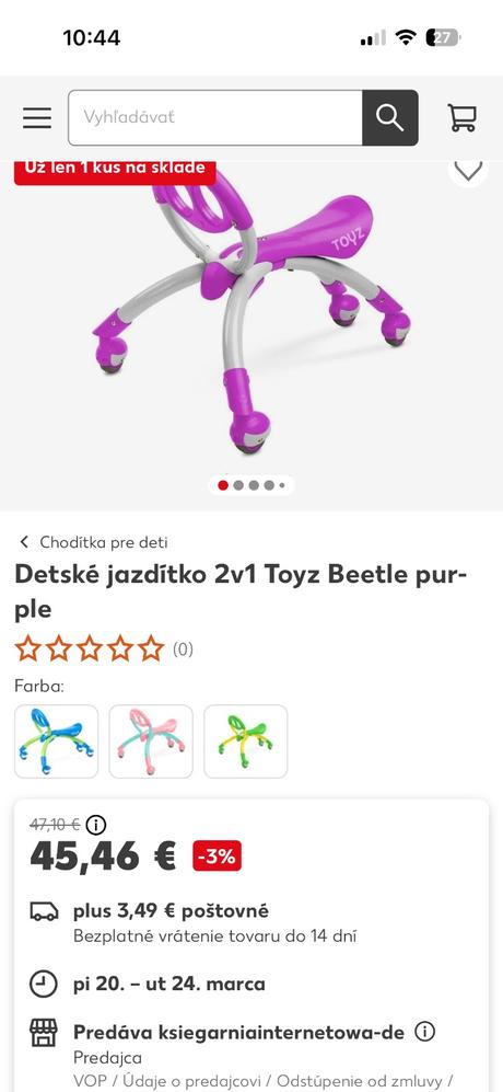 Odrazadlo buggs toyz, 