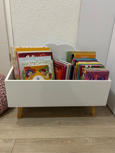 Dreveny box- truhlica na hračky - knihy, 