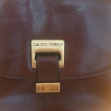 Kožená kabelka claudio ferrici, 