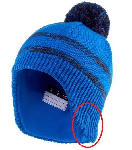 Detská zimná lyžiarska čiapka flap modrá wedze, wedze