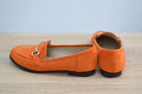 Oranžové mokasíny 36, 36
