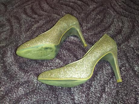 Zlaté trblietavé lodičky 37, graceland,37