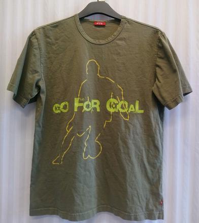 Pánske olivové tričko, motív, fitz, m, m