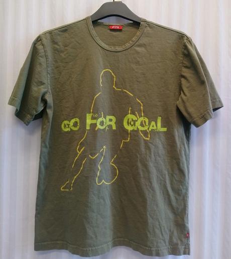 Pánske olivové tričko, motív, fitz, m, m