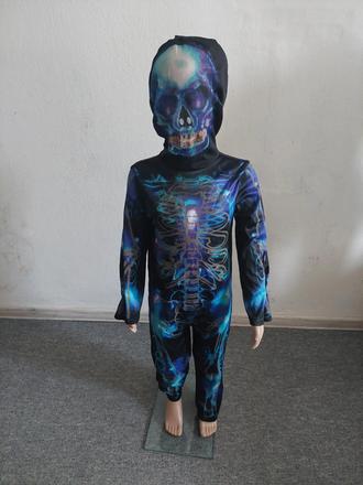 Kostra v tme svietiaca maska na karneval veľ.5-6r,