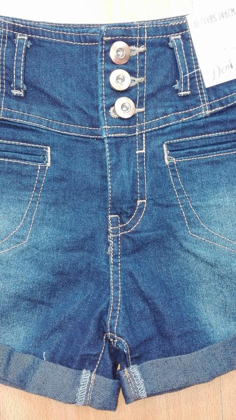 Trendy riflove sortky s visackami , denim co,140