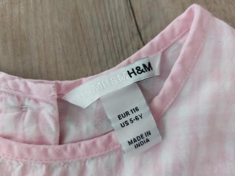Rúžové kárované šaty h&m, h&m,116