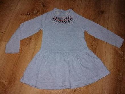 Teplákové modré šatky, mothercare,86