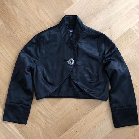 Mng čierne saténové bolero s brašňou, veľ. s, mango,s