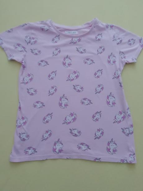 Tricko unicorn bledoruzove 140, fox & bunny,140