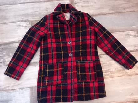 Károvaný kabát tchibo 158/164, tcm,158