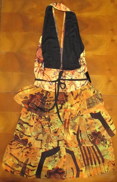 Šaty do krku zn. esperance, oranžovo- hnedé, m