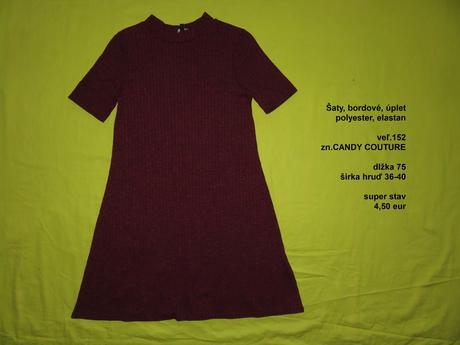 Bordové šaty, 152