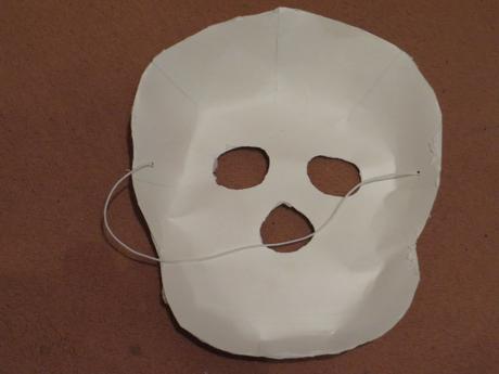 Maska na tvár - škraboška - smrtka - hand made, 