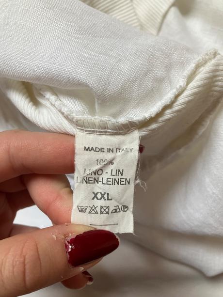 Dámske biele letné šaty ľanové made in italy, m
