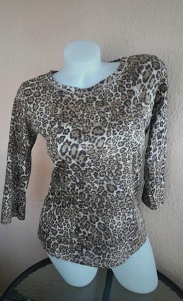 Top, tričko, leopardí vzor, s, s