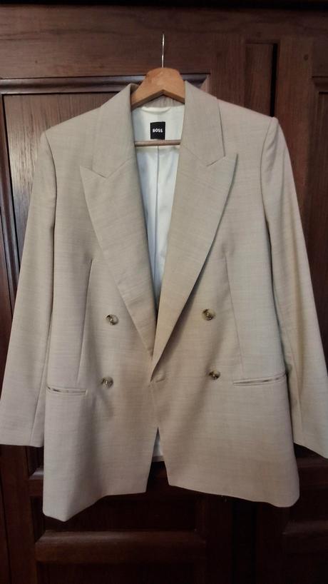 Dvojradové béžové sako boss - xs, hugo boss,xs