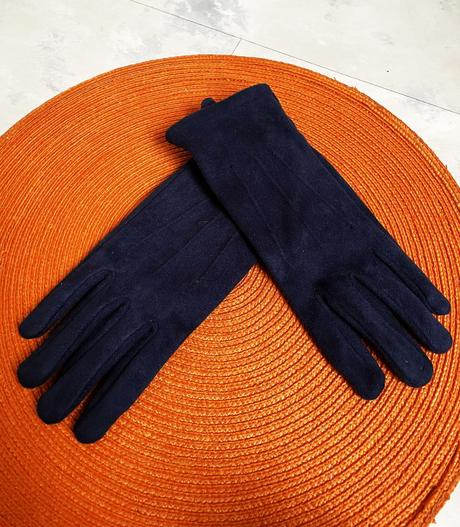 Semišové zateplené rukavice s/m, s