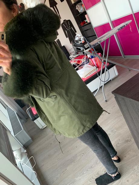 Zimna bunda parka s kozusinkou, m
