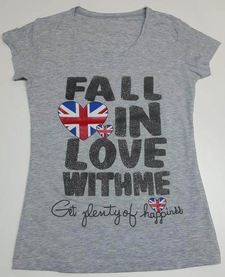 Dievčenské tričko s potlačou a nápisom, 158