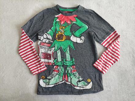 Vianočné tričko elf s rolničkou veľ.146, 146