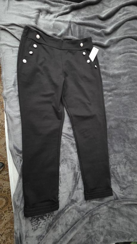 Nohavice streč čierne 4xl, c&a,4xl